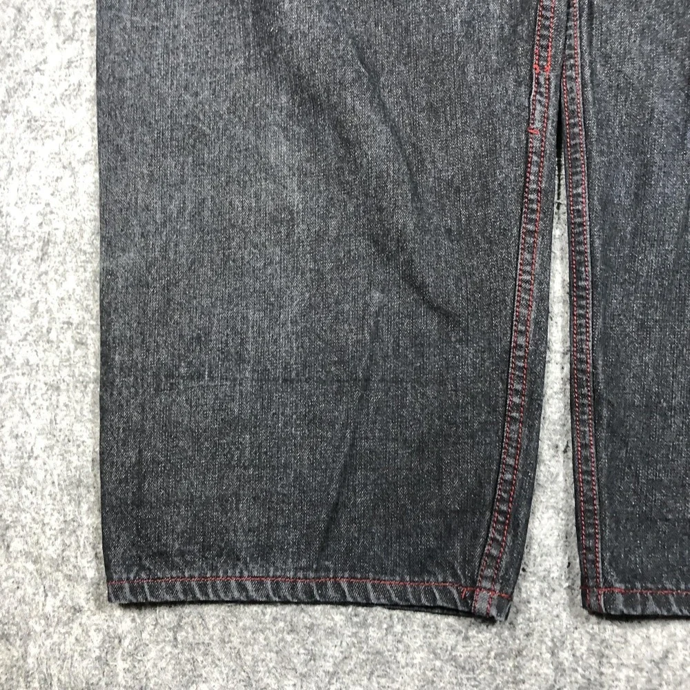 Vintage Akademiks Jeanius Jeans Mens 50x32 Gray Relaxed Wide Leg Denim Big Tall